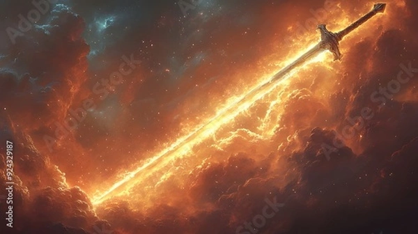 Fototapeta fire in the sky