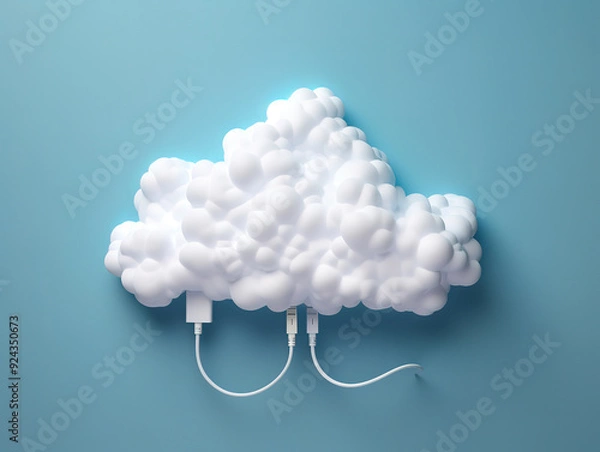 Obraz Exceptional Big data on cloud internet futuristic digital technology