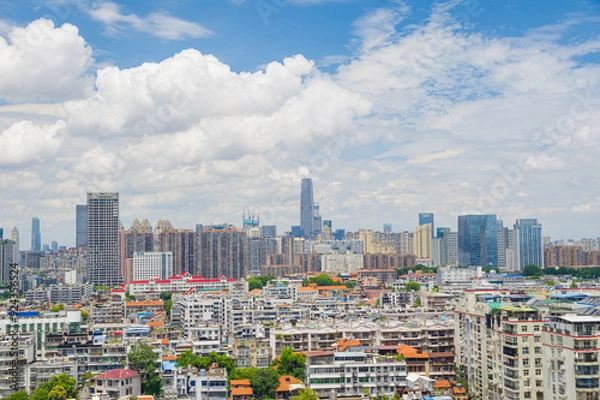 Obraz Skyline view of Wuhan City landmark