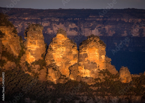 Obraz Three Sisters at sunset