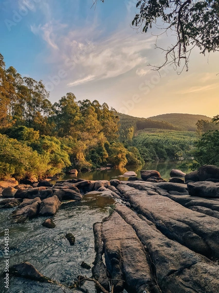 Obraz river in the mountains