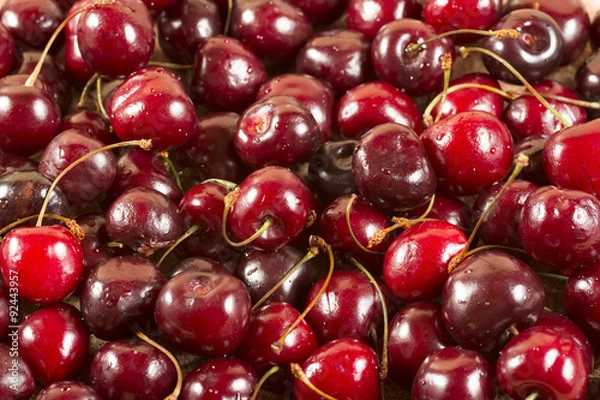 Obraz Ripe red cherry close up