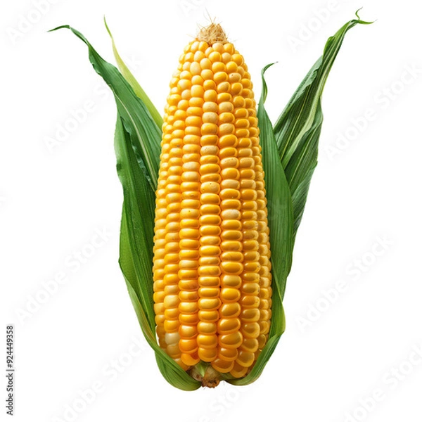 Fototapeta Golden Corn: A Symbol of Abundance and Harvest, With Its Plump Kernels Shining Brightly Against a Dark Background, Evoking Nature's Bounty and Agricultural Riches All Around Us.