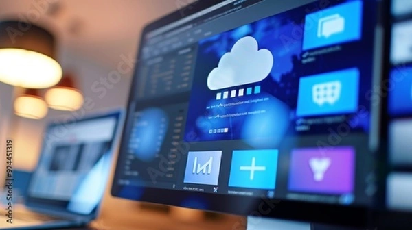 Obraz Cloud Computing: Data Center Server Room Technology