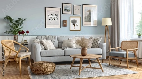 Fototapeta A modern apartment living room