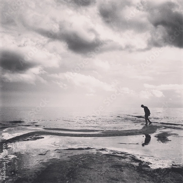 Obraz a man on the coast