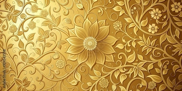 Obraz golden floral background