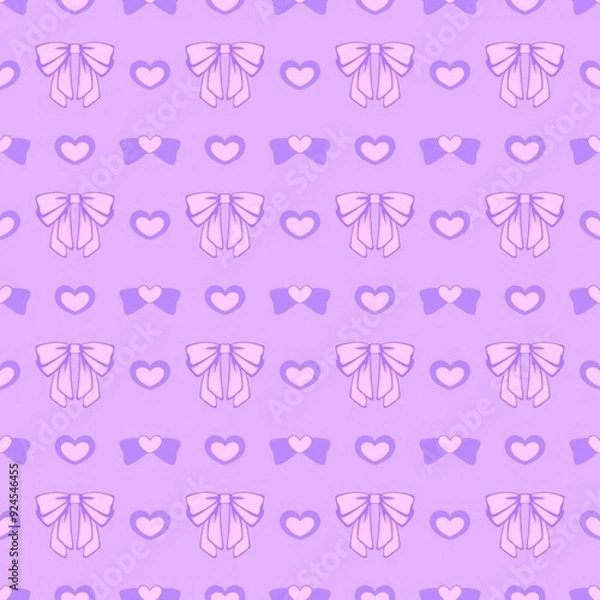 Obraz seamless pattern with purple  ribbon