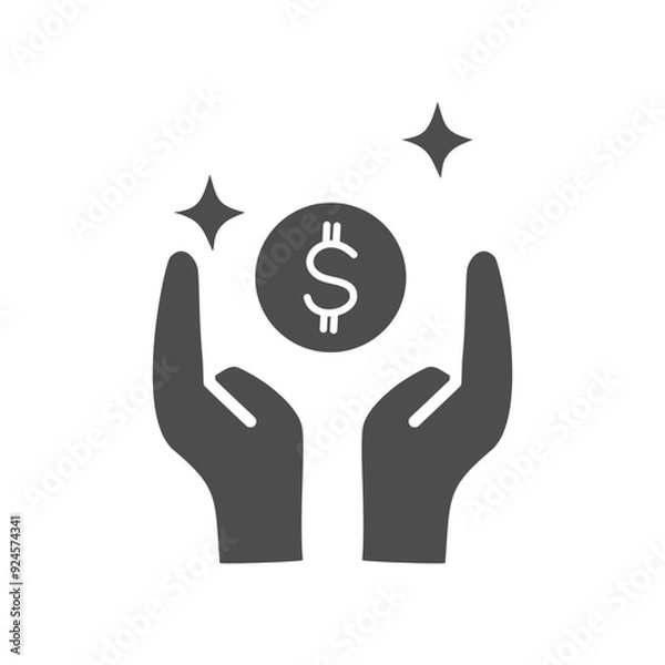 Obraz Gold Solid Icon