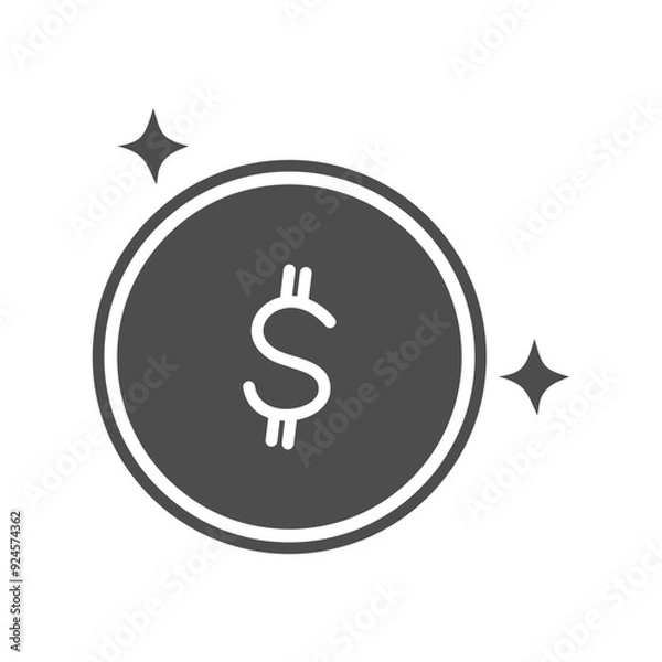 Obraz Gold Solid Icon