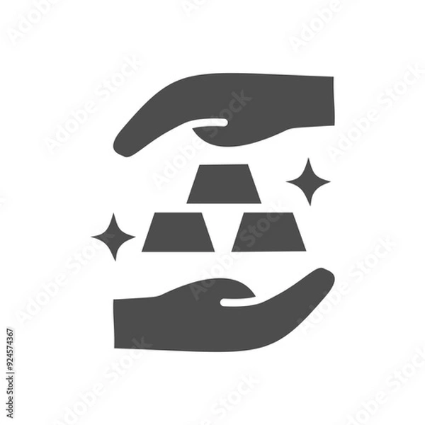 Obraz Gold Solid Icon