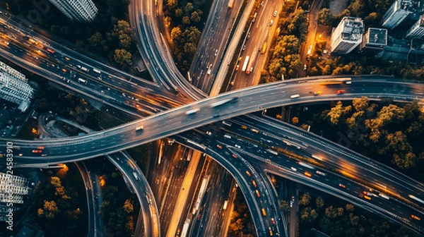 Obraz Infrastructure and economic market analysis for global trends and future development.