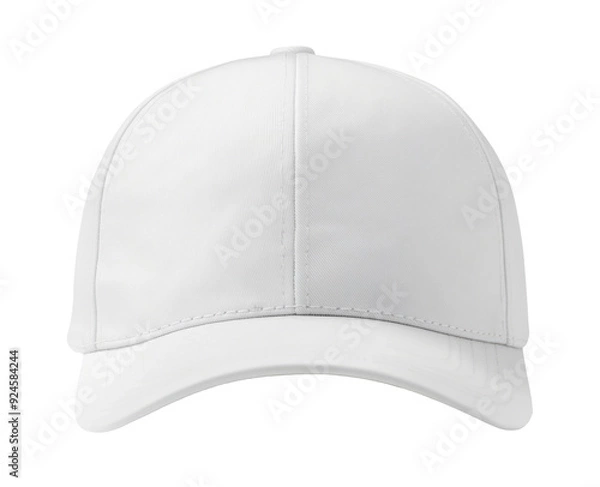 Obraz White baseball cap isolated on white background.