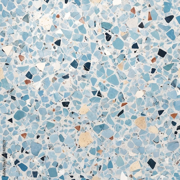 Obraz blue terrazzo background 4