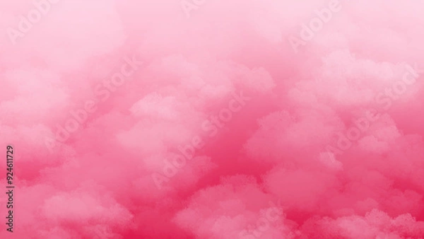 Fototapeta Pink Gradient Cloudscape. The soft pink clouds and smooth gradient.