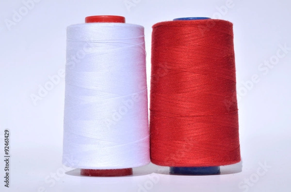 Fototapeta White and red thread