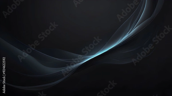 Obraz Black background with a colorful soft, ethereal light flowing through the center.	