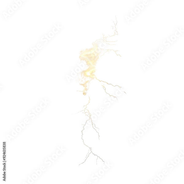 Fototapeta Glowing Thunder isolated on transparent background.png
