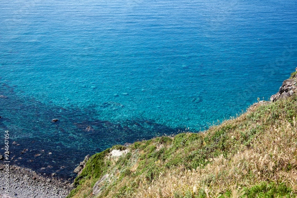 Obraz 積丹半島｜「チャレンカの小道」からの眺望、積丹ブルーの透明な海に吸い込まれそうになります　
