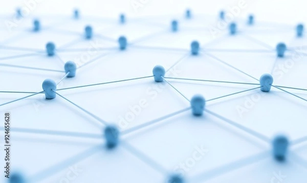 Fototapeta human relation and network model diagram, Generative AI