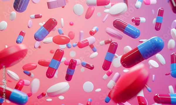 Fototapeta pills and capsules