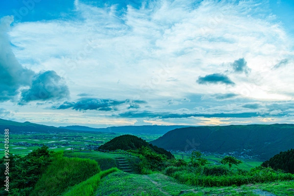 Fototapeta 阿蘇山の展望台からの眺め