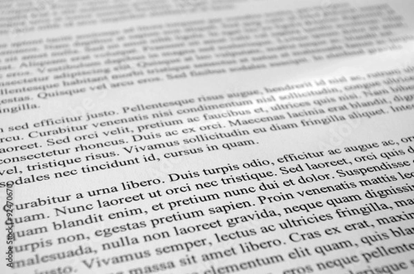 Obraz Lorem Ipsum paragraphs of text type