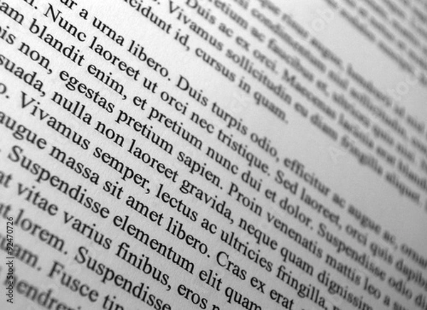 Obraz Lorem Ipsum paragraphs of text type