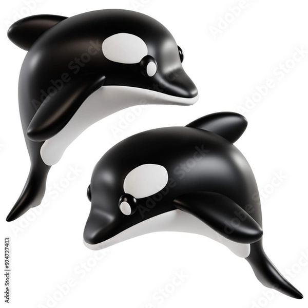Fototapeta Graceful Orca Duo