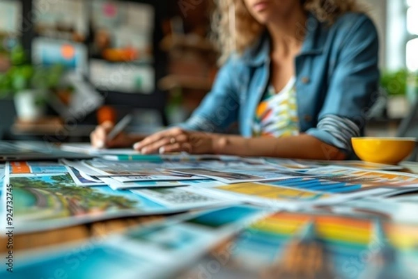 Fototapeta Client Upset at Travel Agency Amidst Planning Conflicts and Options.