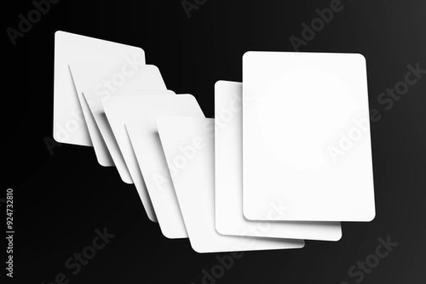 Fototapeta Floating Poker Card Mockup for showcasing your design to clients