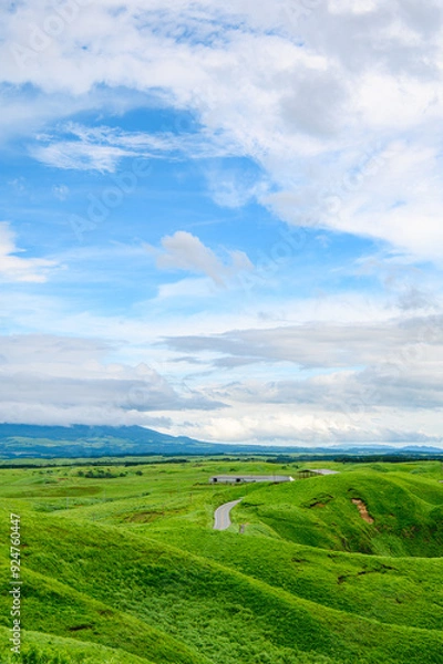 Obraz 阿蘇国立公園 大観峰からの一望