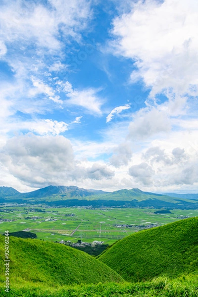 Obraz 阿蘇国立公園 大観峰からの一望