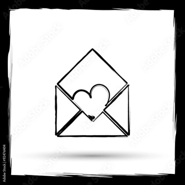 Fototapeta Send love icon