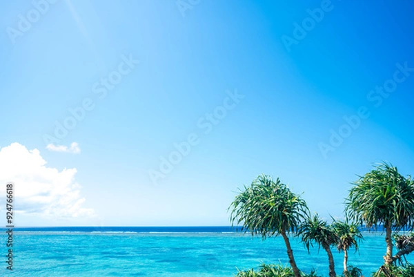 Obraz 青い空と青い海