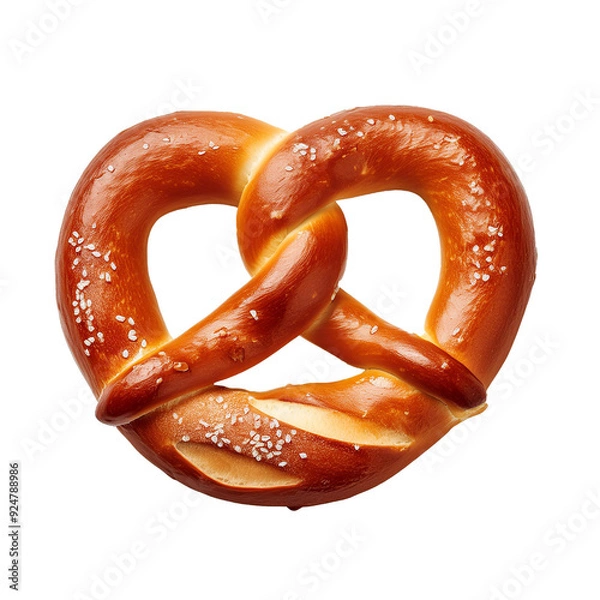 Fototapeta pretzel isolated on white background