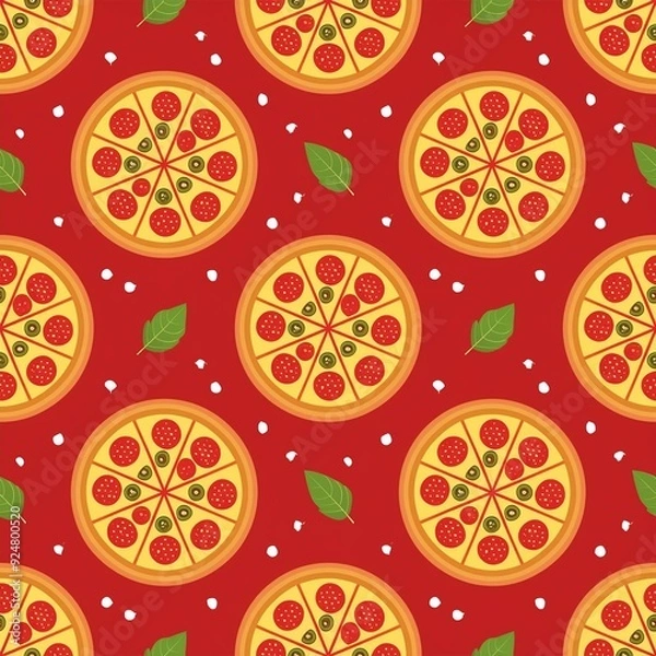 Obraz seamless pattern with Pizzas