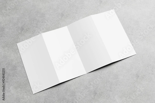 Fototapeta Quad Fold Brochure Mockup  for showcasing your design to clients