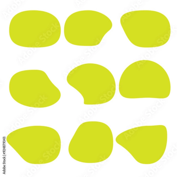 Fototapeta Set of abstract organic shapes. 9 abstract organic blobs. Vector collection design eps 10