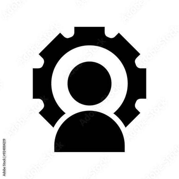 Fototapeta customer management icon. vector isolated on white background, simple and modern design.