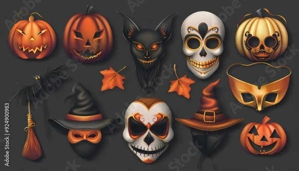 Fototapeta Halloween Masks and Props 