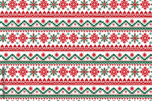 Fototapeta christmas sweater border pattern . seamless texture pattern. abstract background