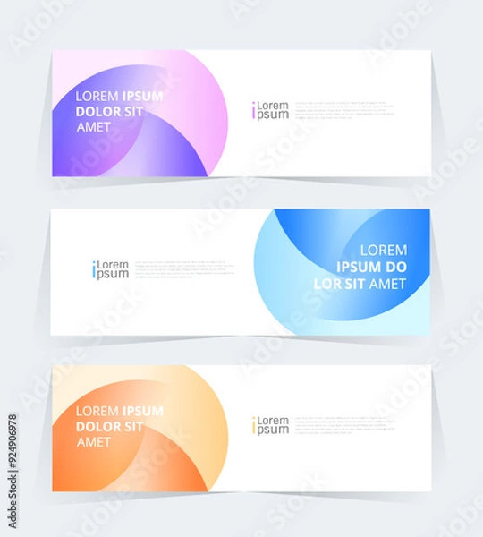 Obraz Geometric banner design with Vector presentation template.