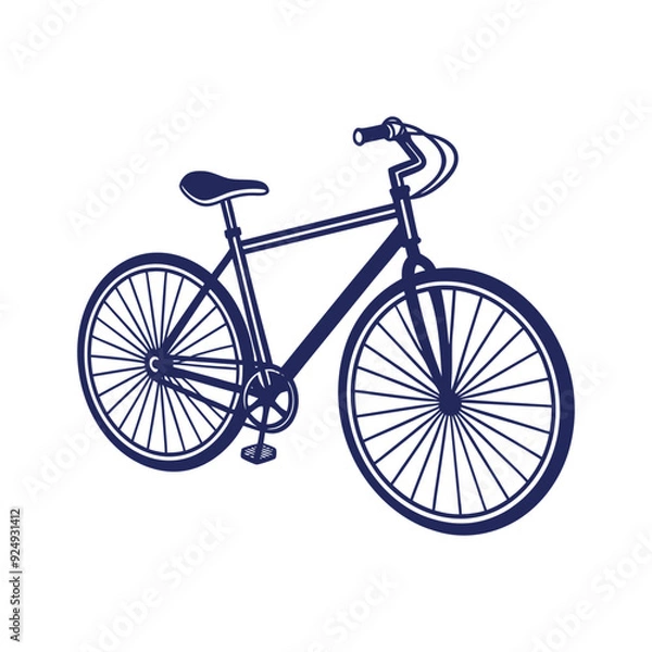 Fototapeta bicycle silhouettes Clip art isolated vector illustration on white background