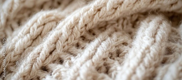 Obraz Close up of the texture of fiber fabric. with copy space image. Place for adding text or design