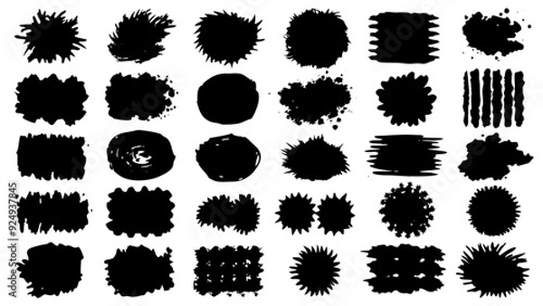 Fototapeta Explore a variety of Creative Black Brush Stroke Designs that are perfect for Artistic Projects