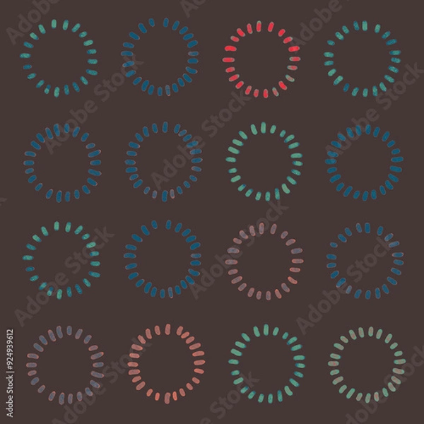 Fototapeta 点で囲った丸の背景画像イラスト15