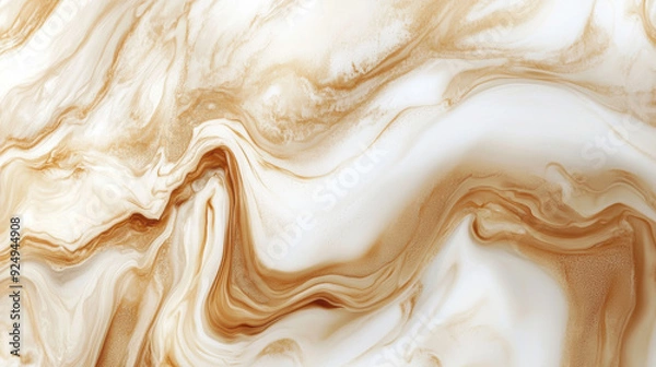 Fototapeta A painting of a wave with a brownish color