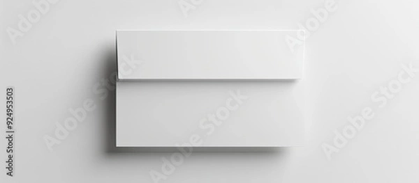Fototapeta Closed Folder with Paper Cutout on White. with copy space image. Place for adding text or design