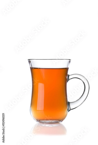 Obraz чашка с чаем на белом фоне